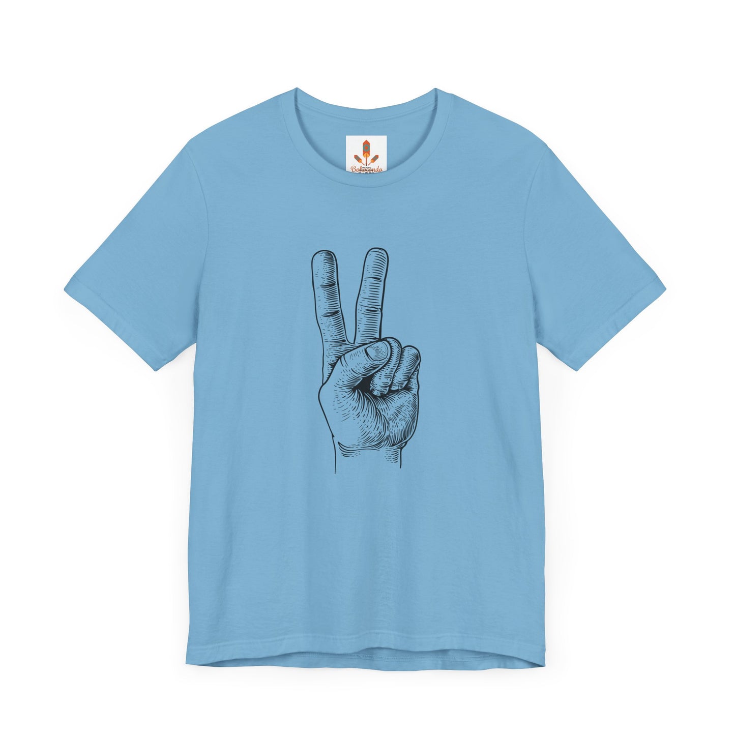 Peace Hand Sign Drawing T-shirt