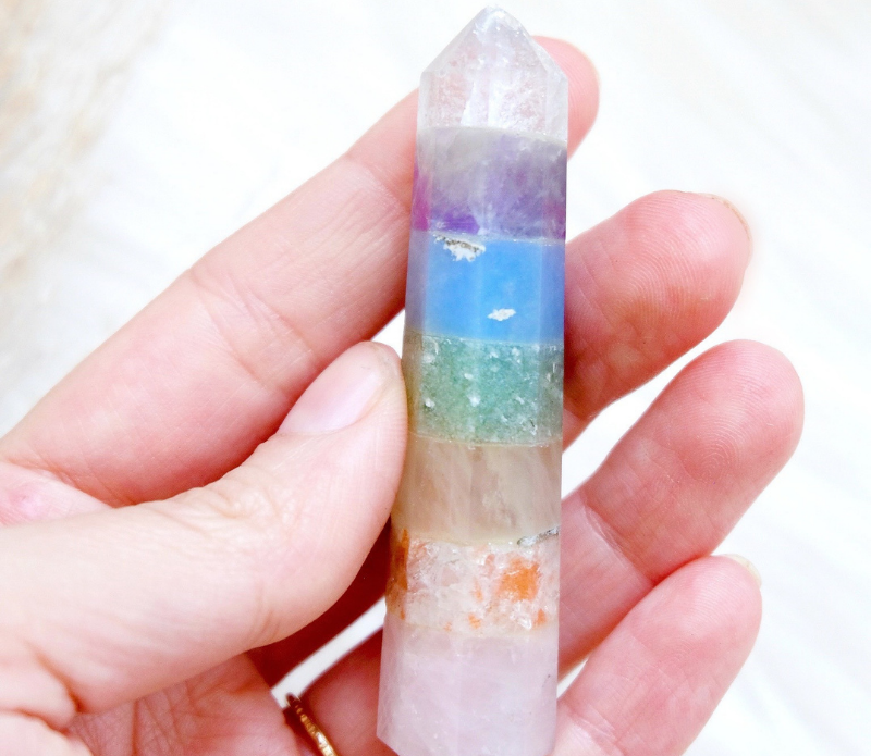 Pastel Rainbow Chakra Wand