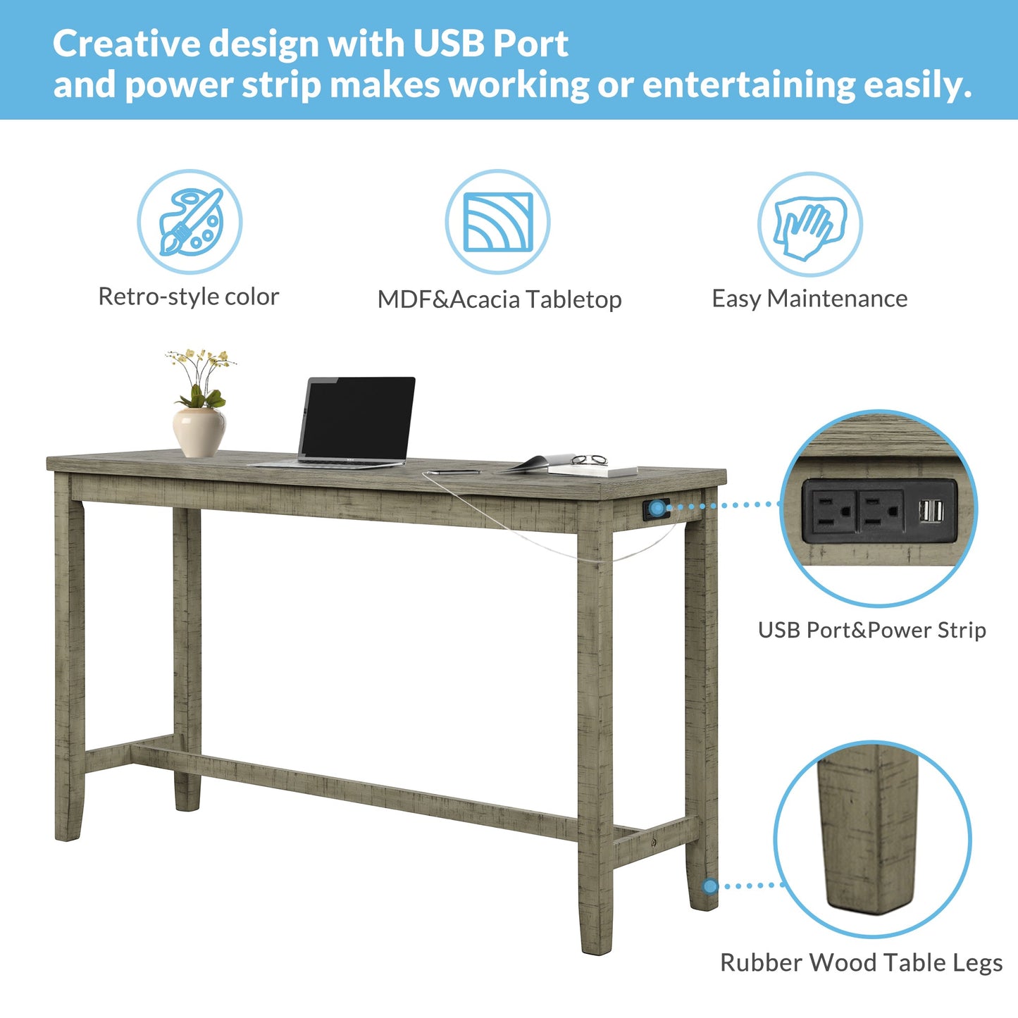 Rustic Bar Dining Set