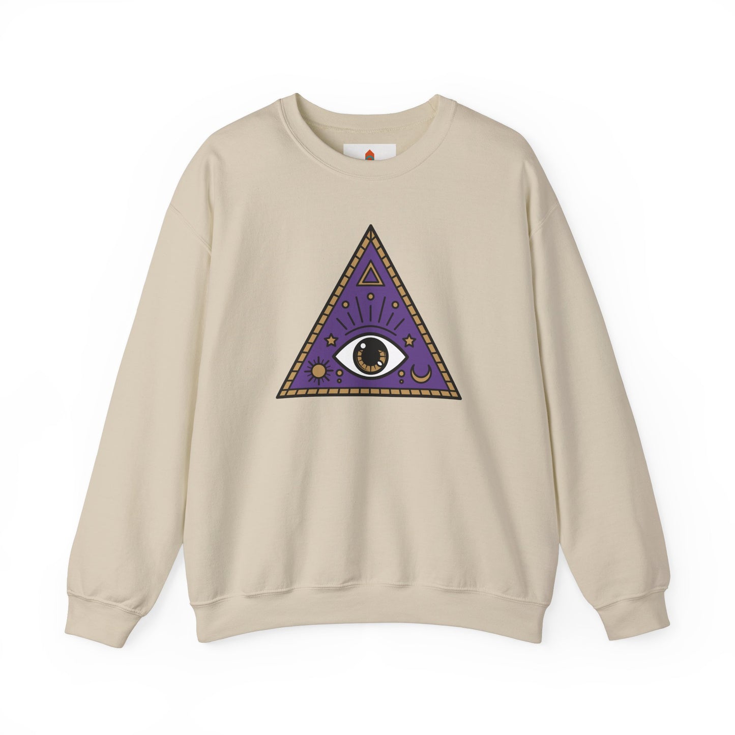 White Evil Eye and Pyramid Sweatshirt