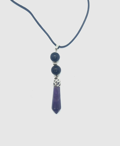 Amethyst Shungite Black Tourmaline Hematite Necklaces