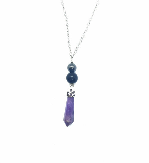 Amethyst Shungite Black Tourmaline Hematite Necklaces