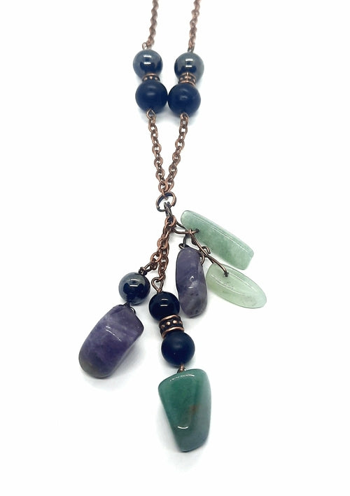 Crystal Chunky Dangle Necklace