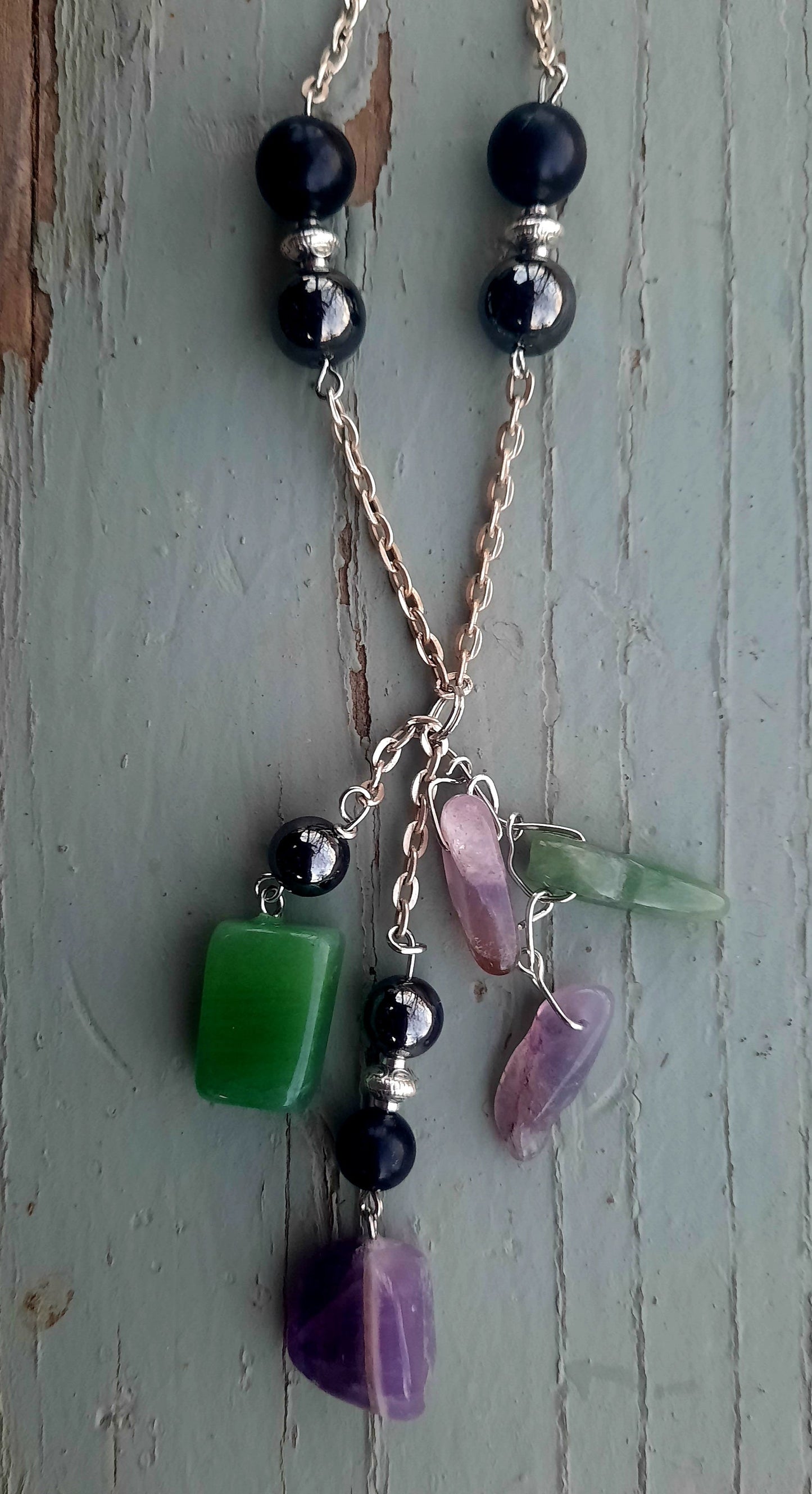 Crystal Chunky Dangle Necklace