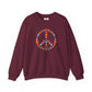Peace Sign made of Flowers Sweatshirt