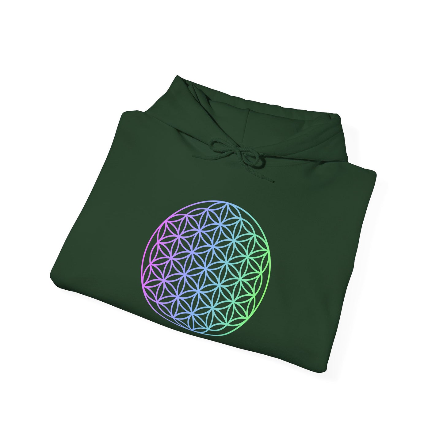 Blue and Green Flower of Life Hoodie