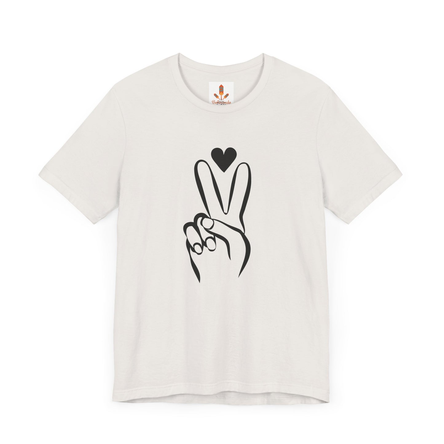 Peace Hand Sign with Heart T-shirt