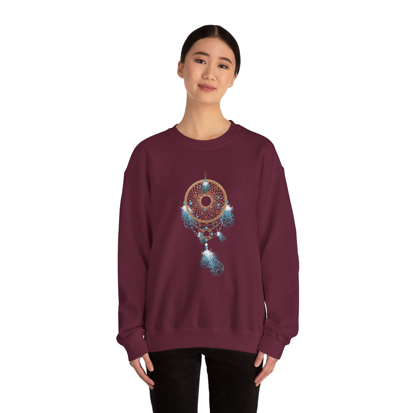 Turquoise and Brown Dream Catcher Sweatshirt