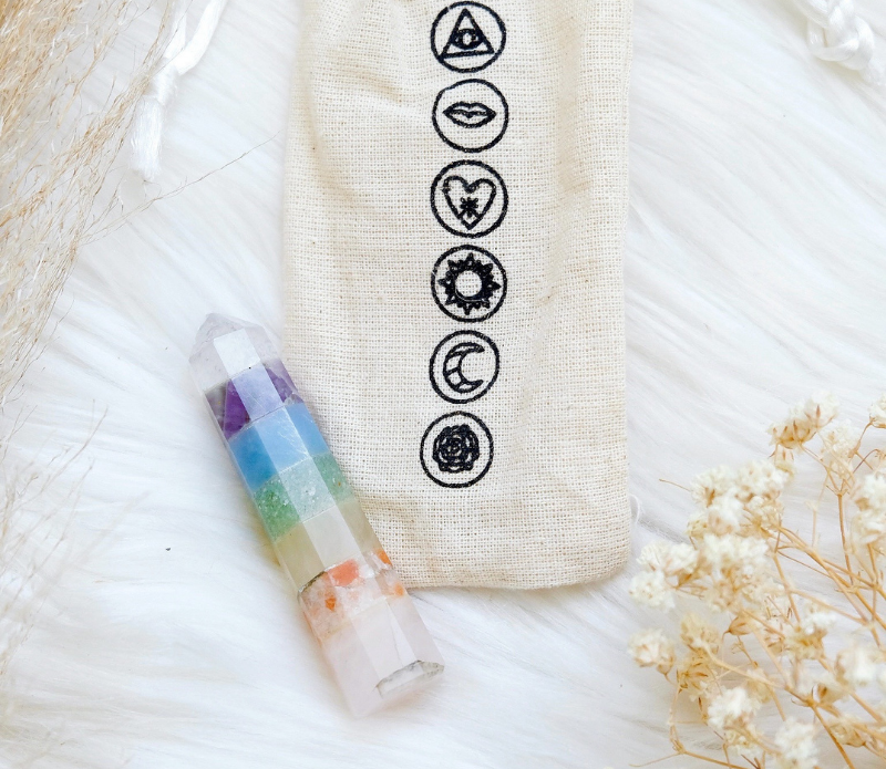 Pastel Rainbow Chakra Wand