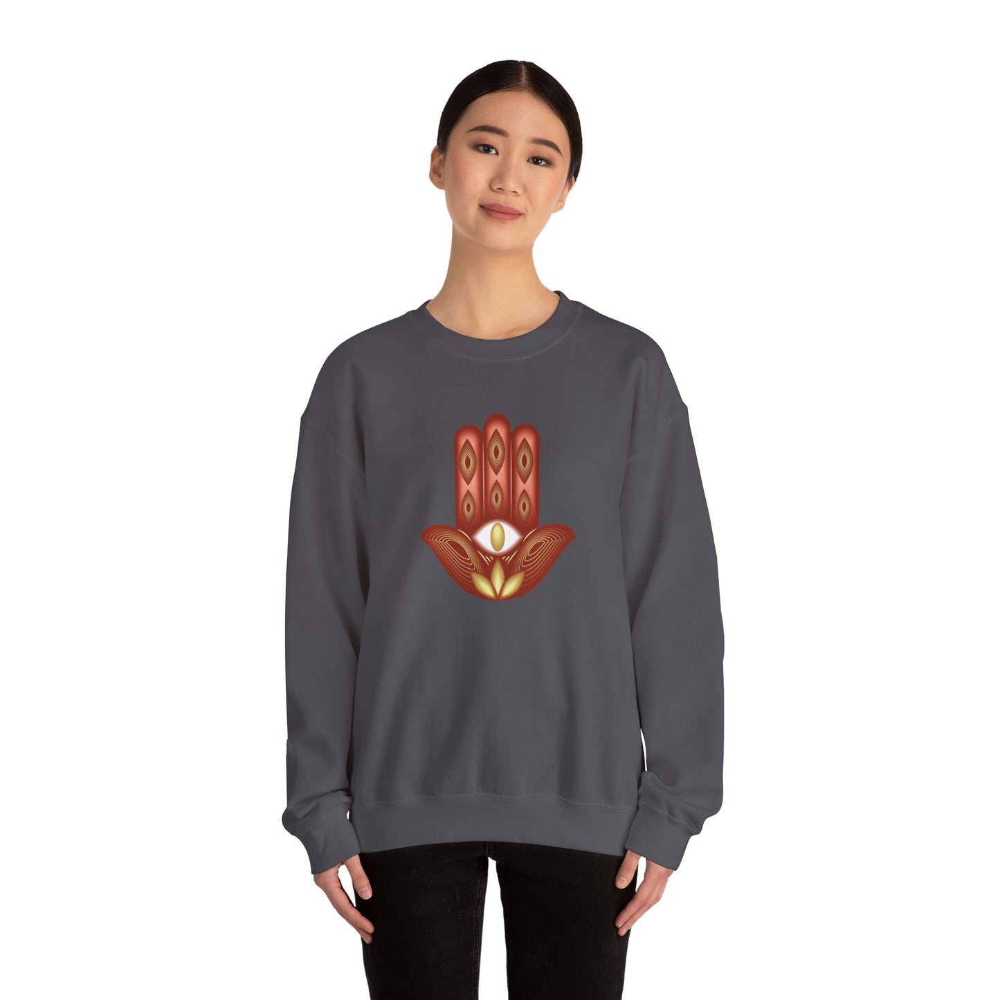 Colorful Hamsa Lotus Sweatshirt