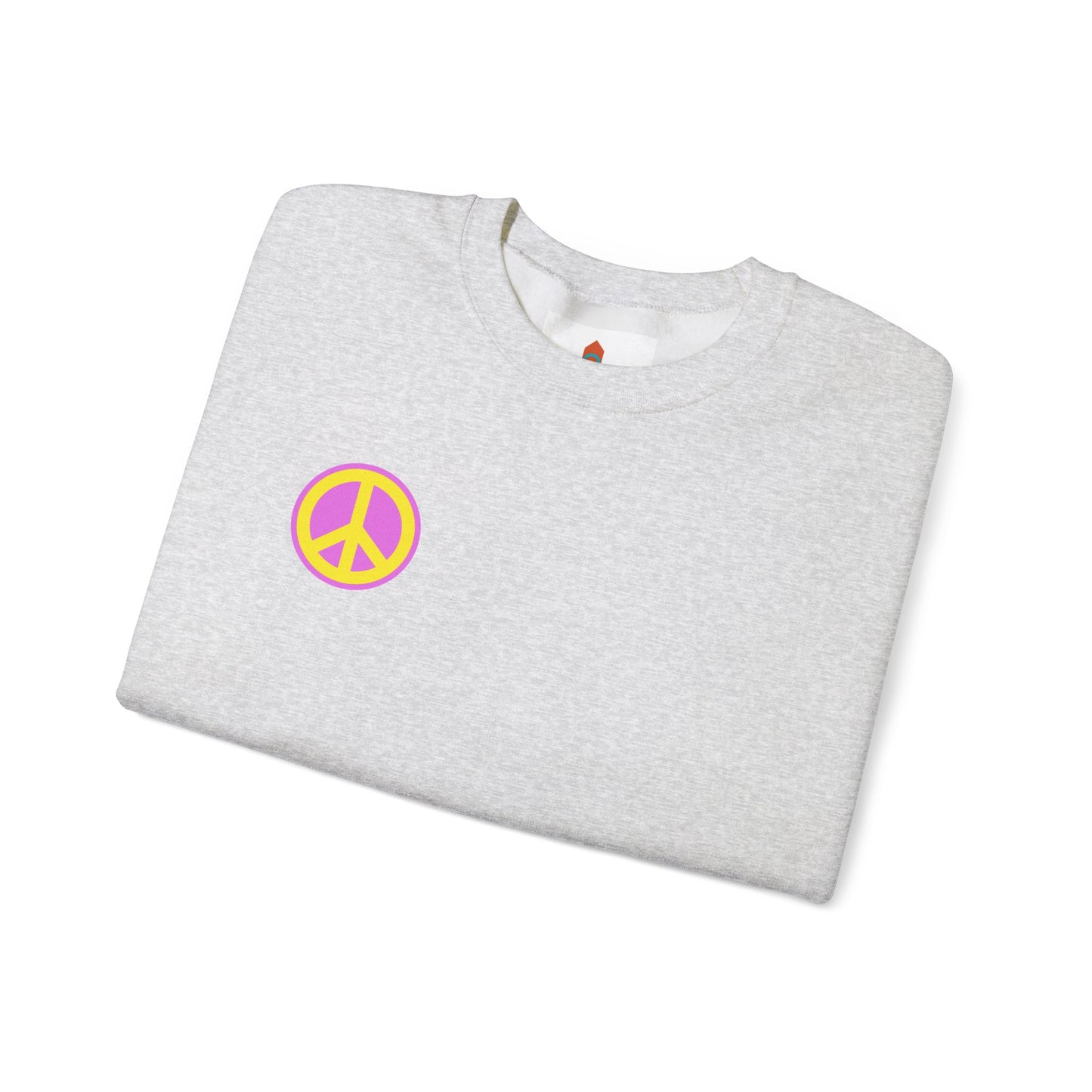 Yellow and Purple Peace Sign Sweatshirt