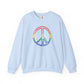 Drawing of Rainbow Peace Sign Sweatshirt