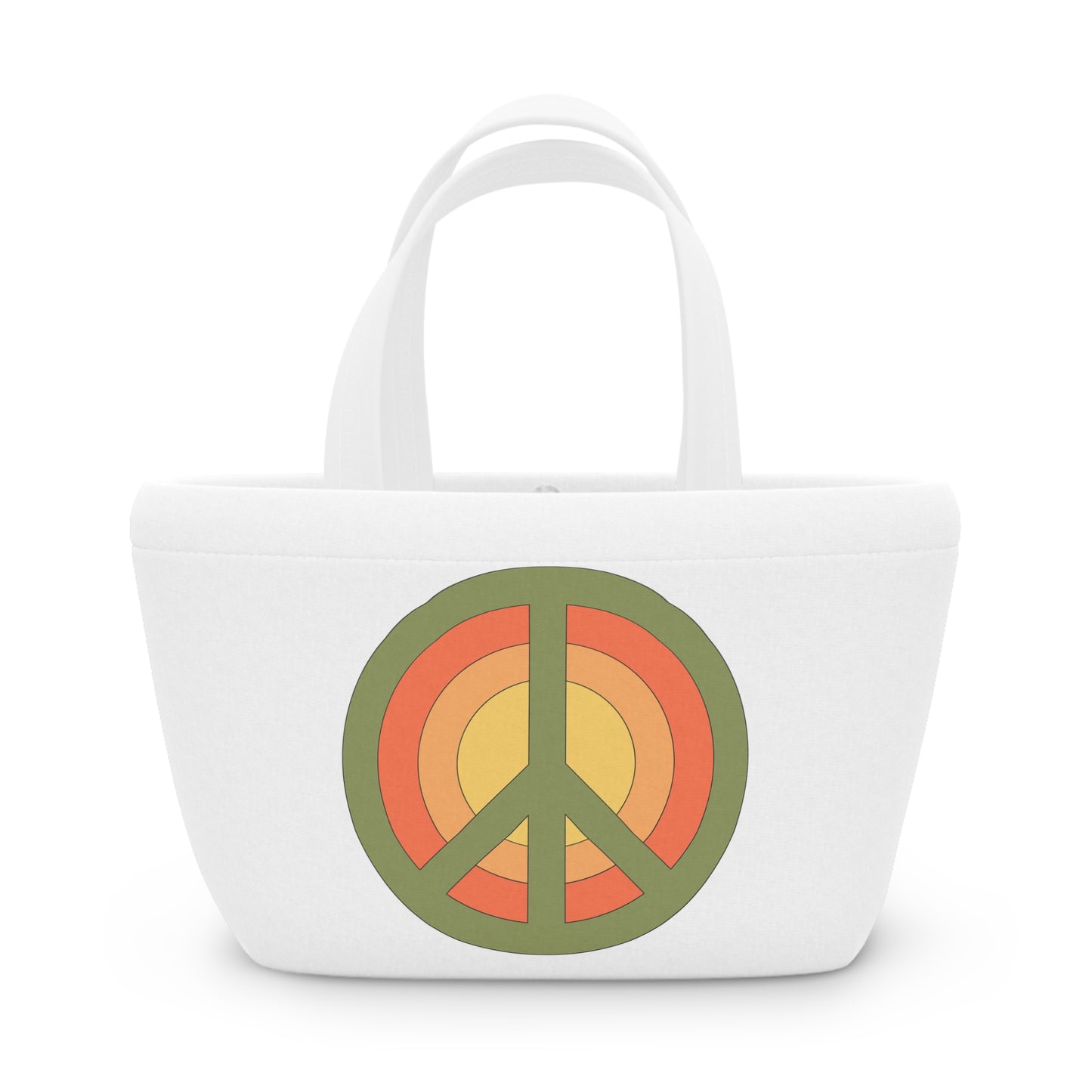 Retro Peace Sign Design Bag