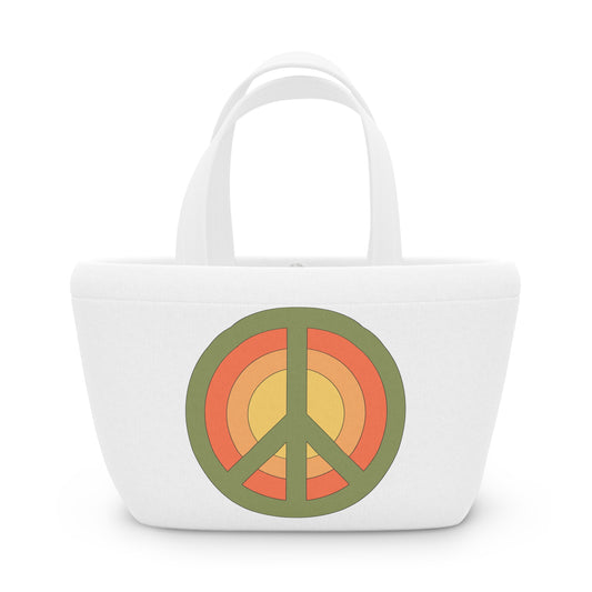 Retro Peace Sign Design Bag