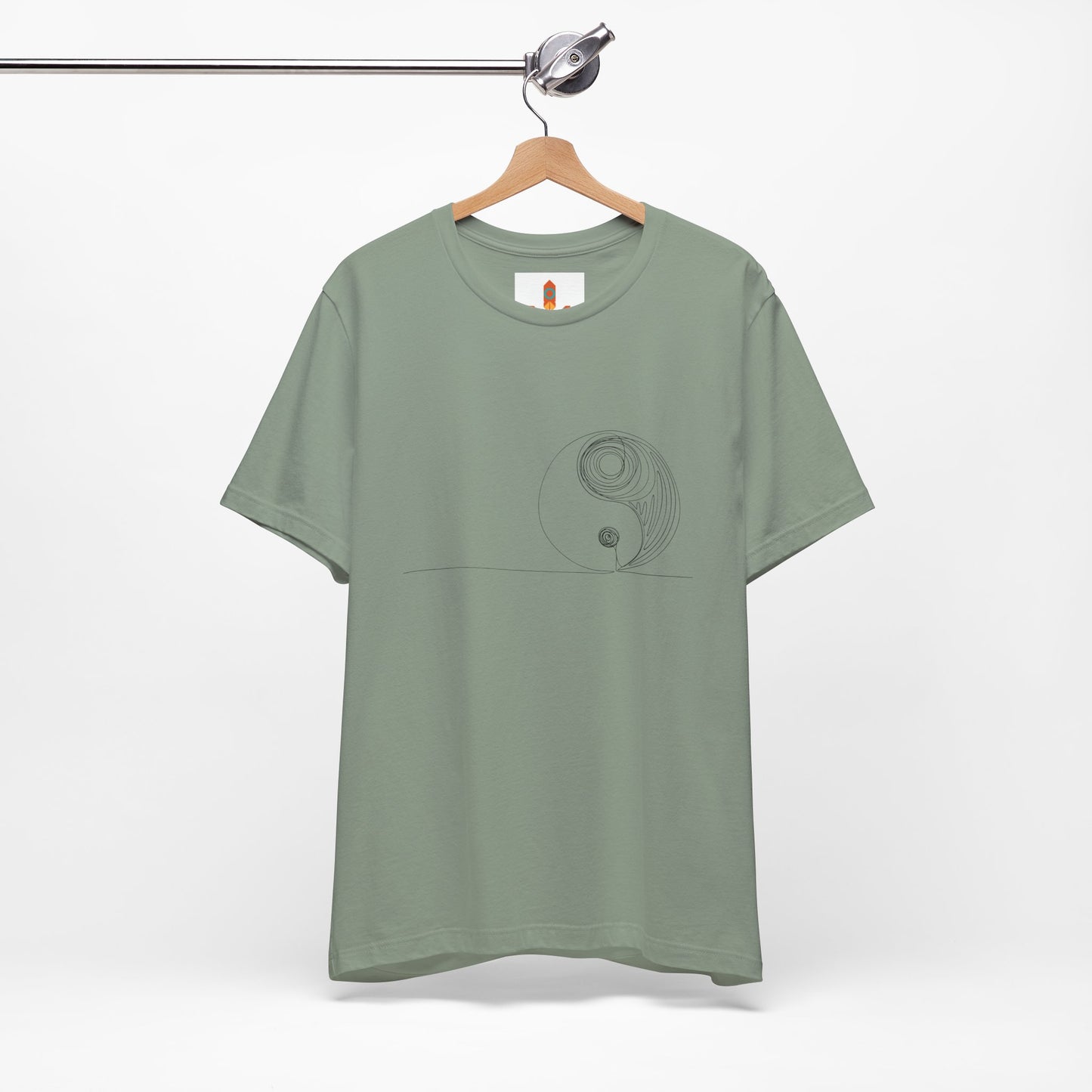 Minimalistic Yin Yang Drawing T-shirt