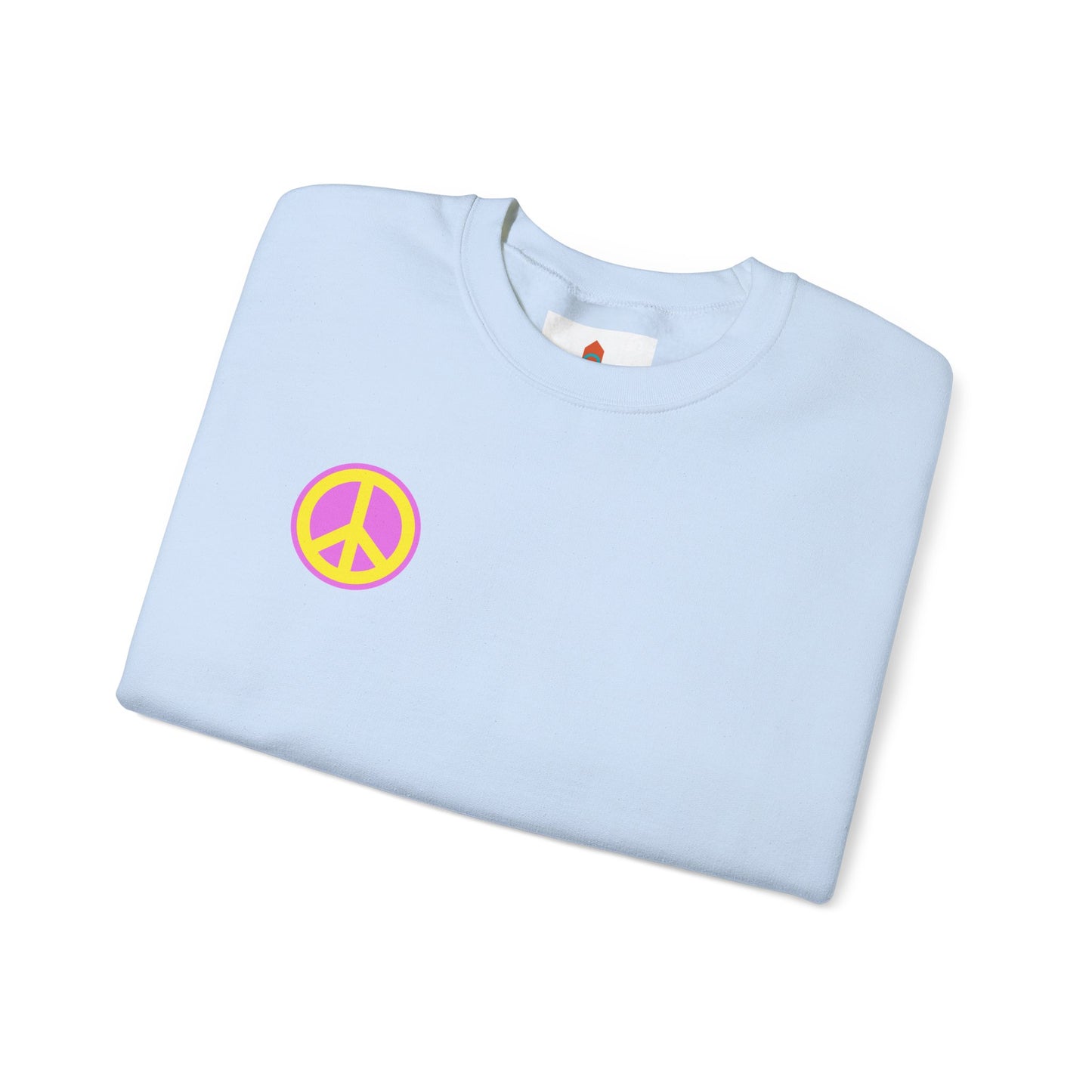 Yellow and Purple Peace Sign Sweatshirt