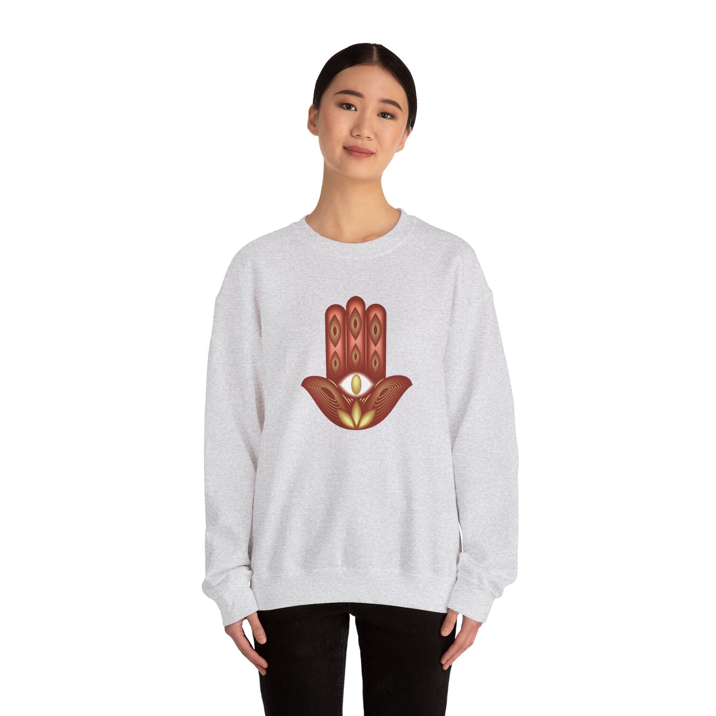 Colorful Hamsa Lotus Sweatshirt