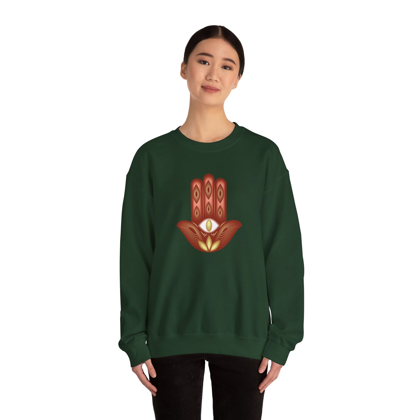 Colorful Hamsa Lotus Sweatshirt