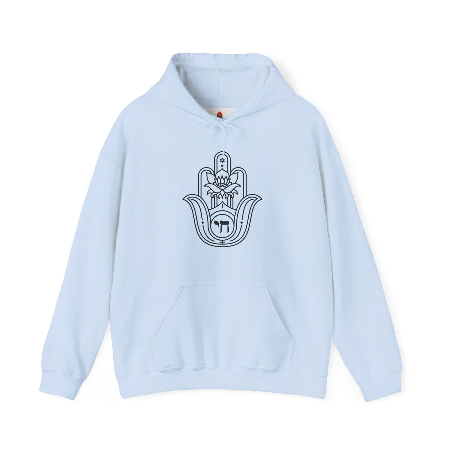 Hamsa Hand with Lotus Design Hoodie