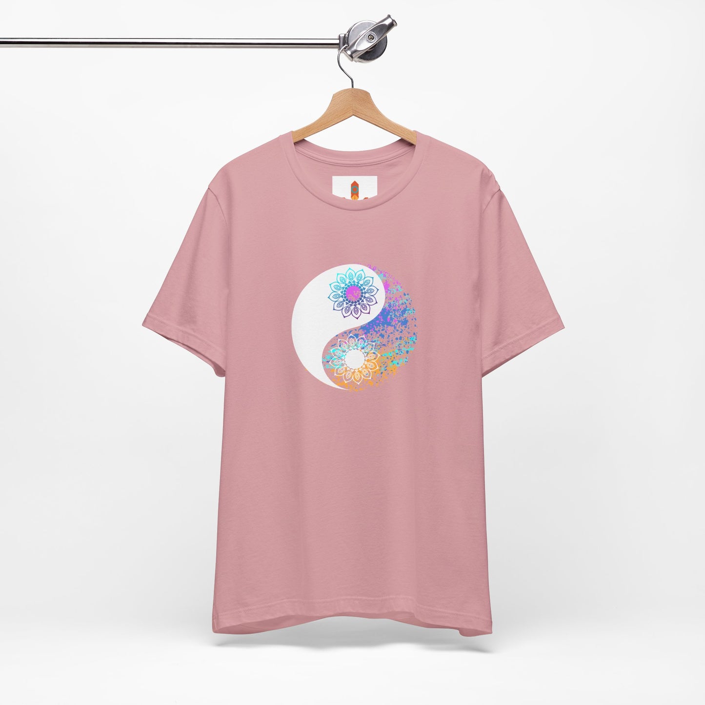 Colorful Lotus Yin Yang T-shirt