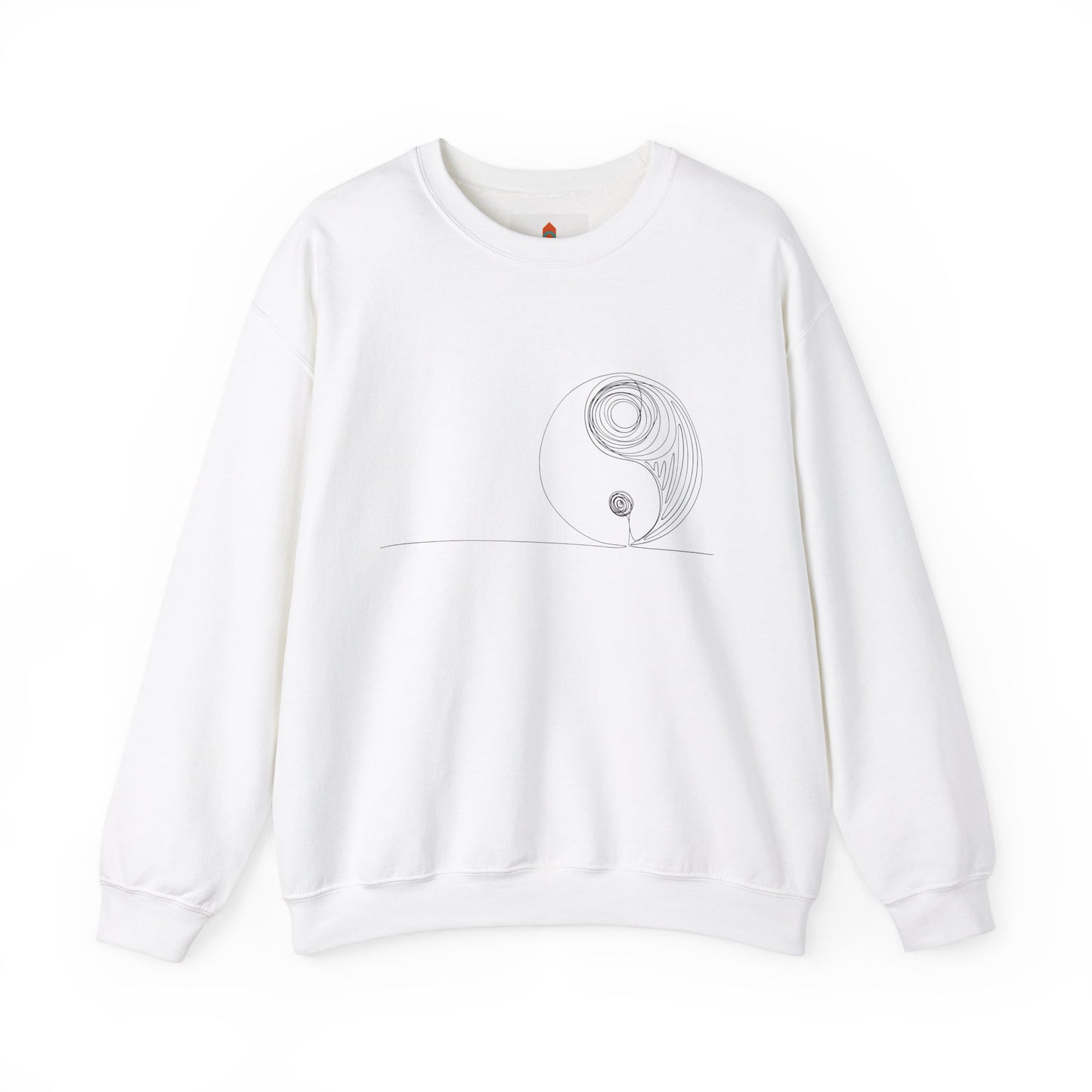 Minimalistic Yin Yang Drawing Sweatshirt