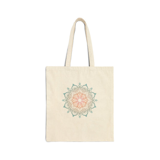 Flower Mandala Cotton Tote Bag