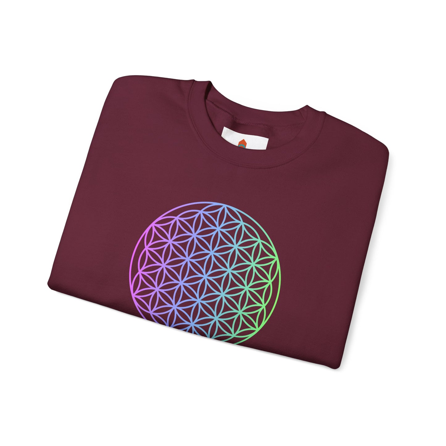 Blue and Green Flower of Life Sweatshirt