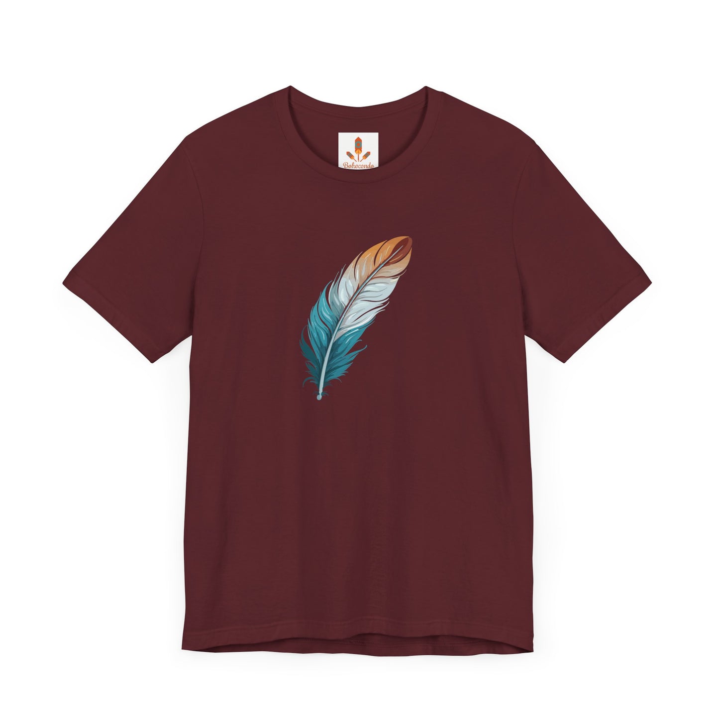 Blue and White Feather T-shirt