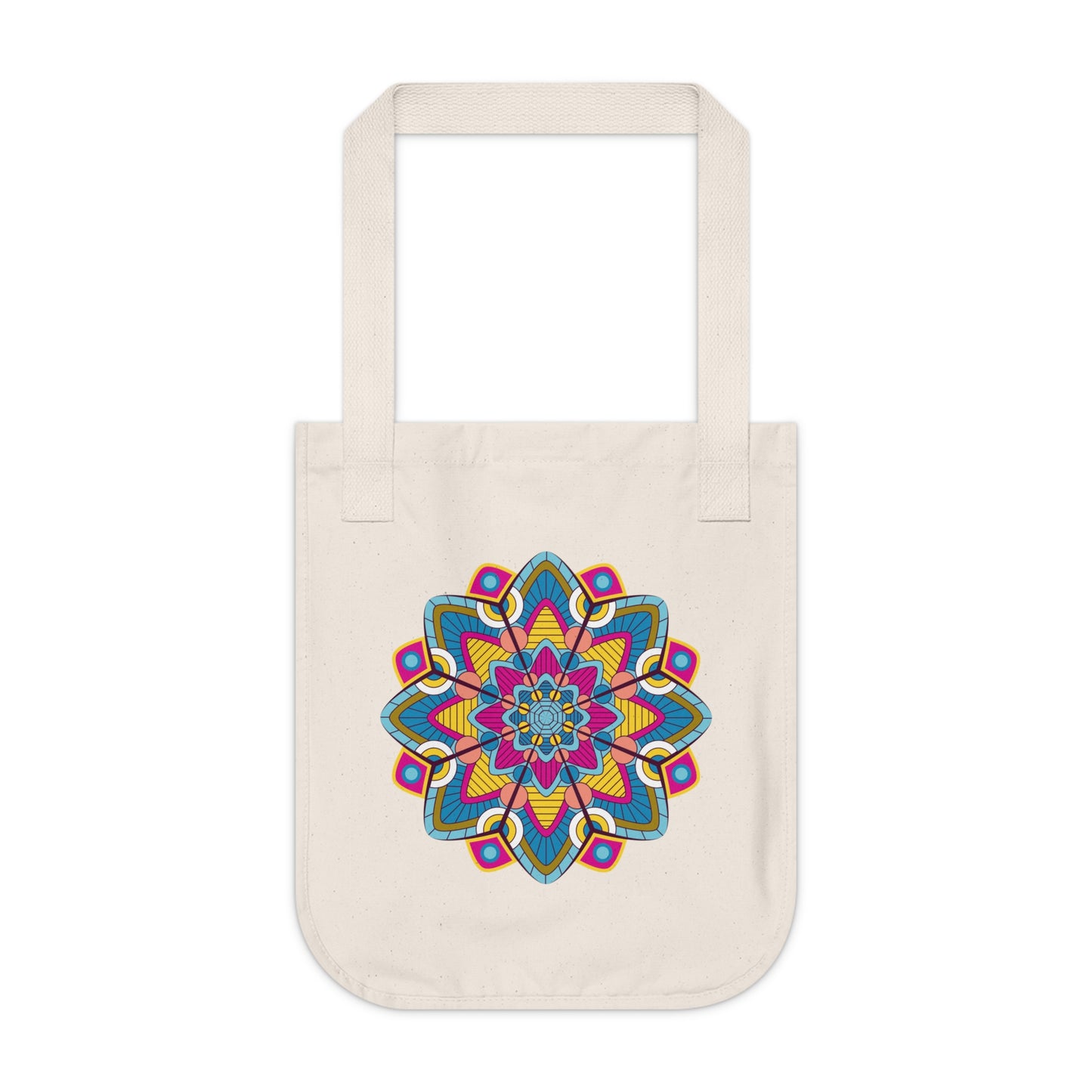 Colorful Mandala Organic Canvas Tote Bag