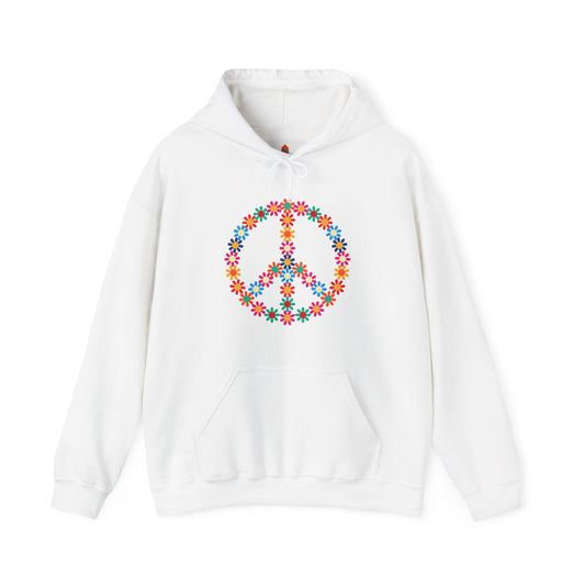 Peace Sign made of Flowers Hoodie