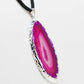 Agate Slice on Leather Necklace