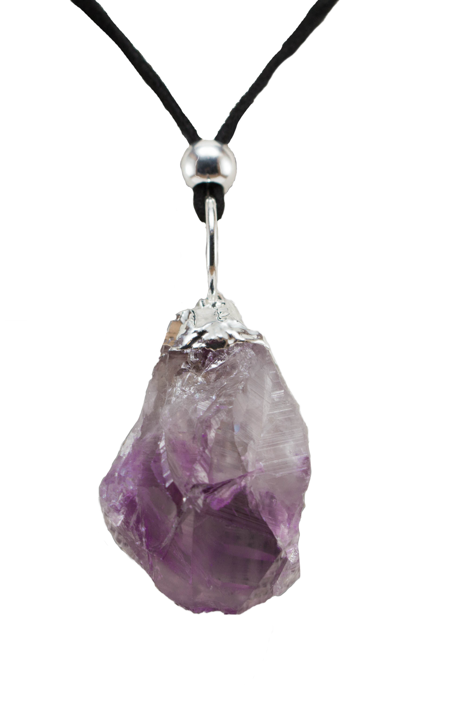 Amethyst Point with Leather Necklace