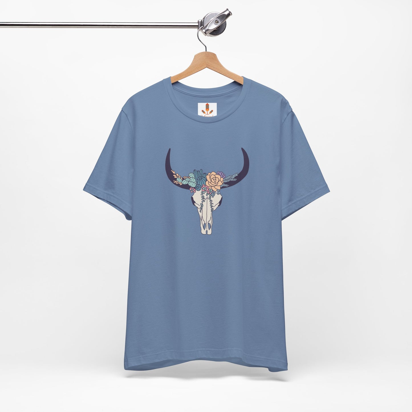 Buffalo Skull with Flowers T-shirt