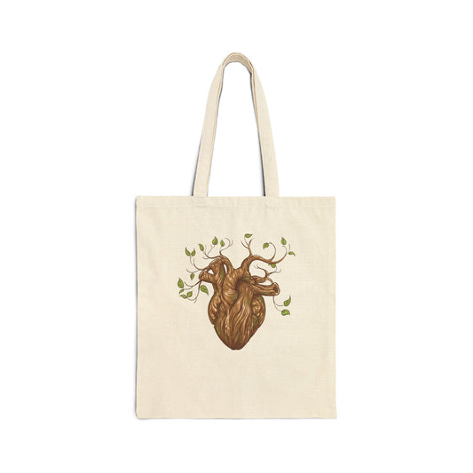 Heart Tree of Life Design Cotton Tote Bag