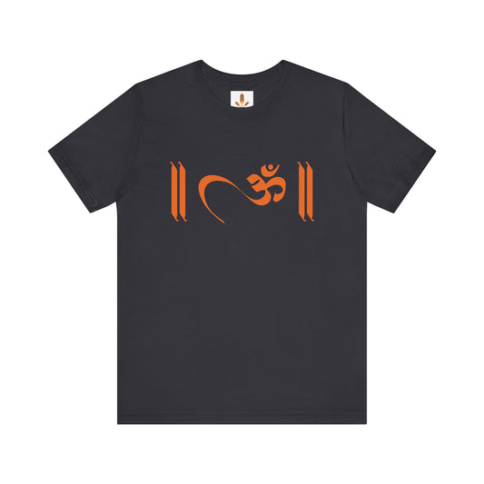 Om Written in Orange T-shirt