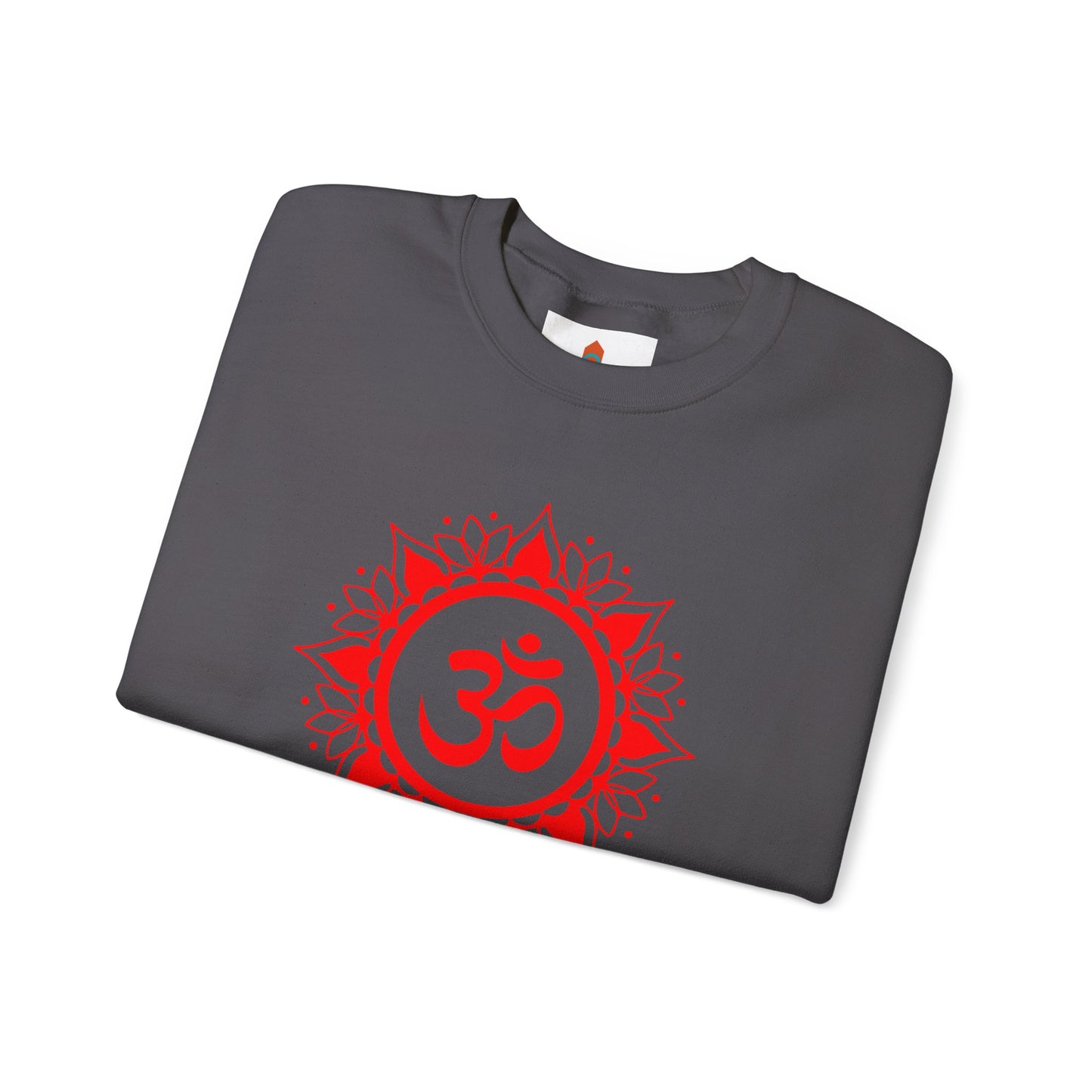 Red Om Lotus Design Sweatshirt