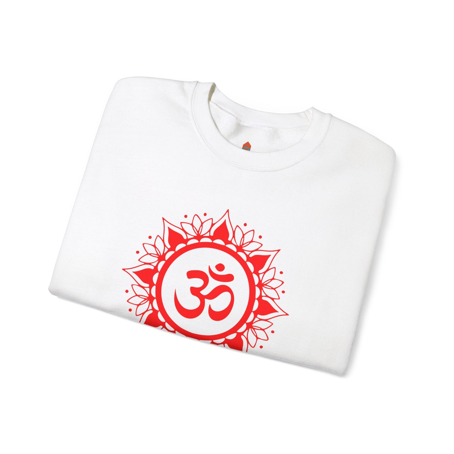 Red Om Lotus Design Sweatshirt