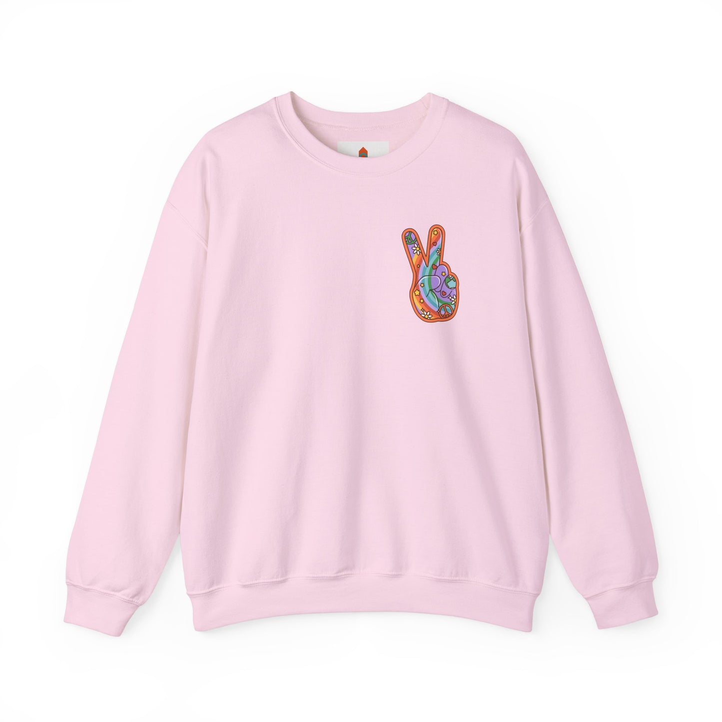 Hippie Peace Hand Sign Sweatshirt