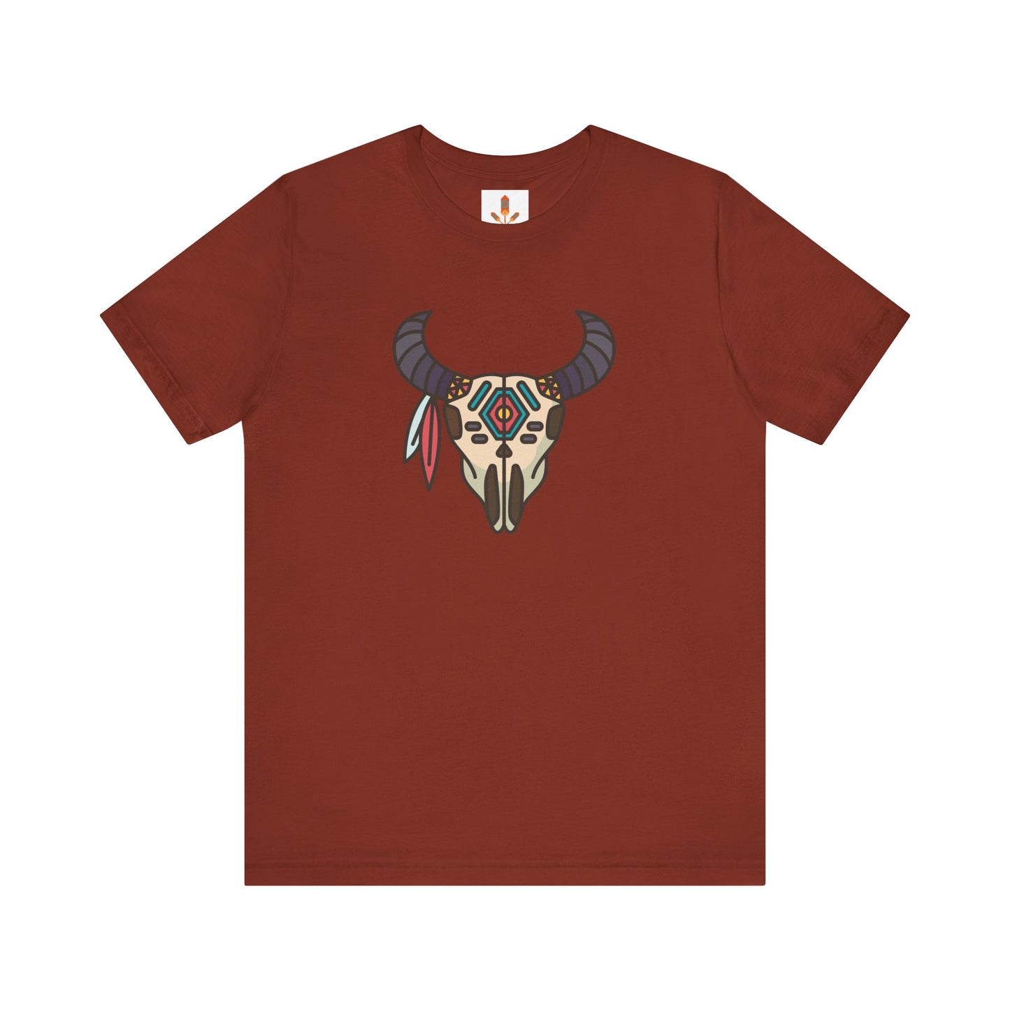 Buffalo Skull with Native Patterns T-shirt