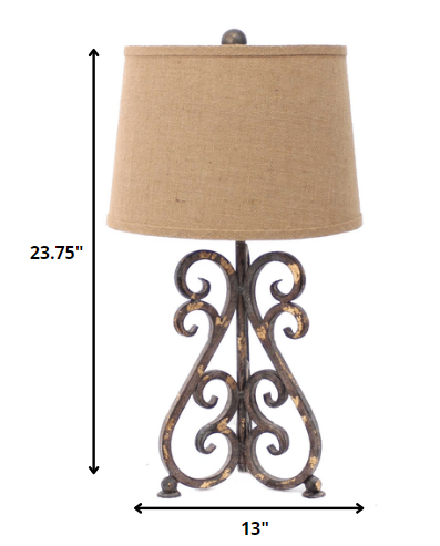 Bronze Vintage Metal Table Lamp