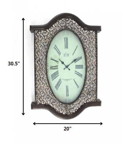 Bohemian Bronze Vintage Wall Clock