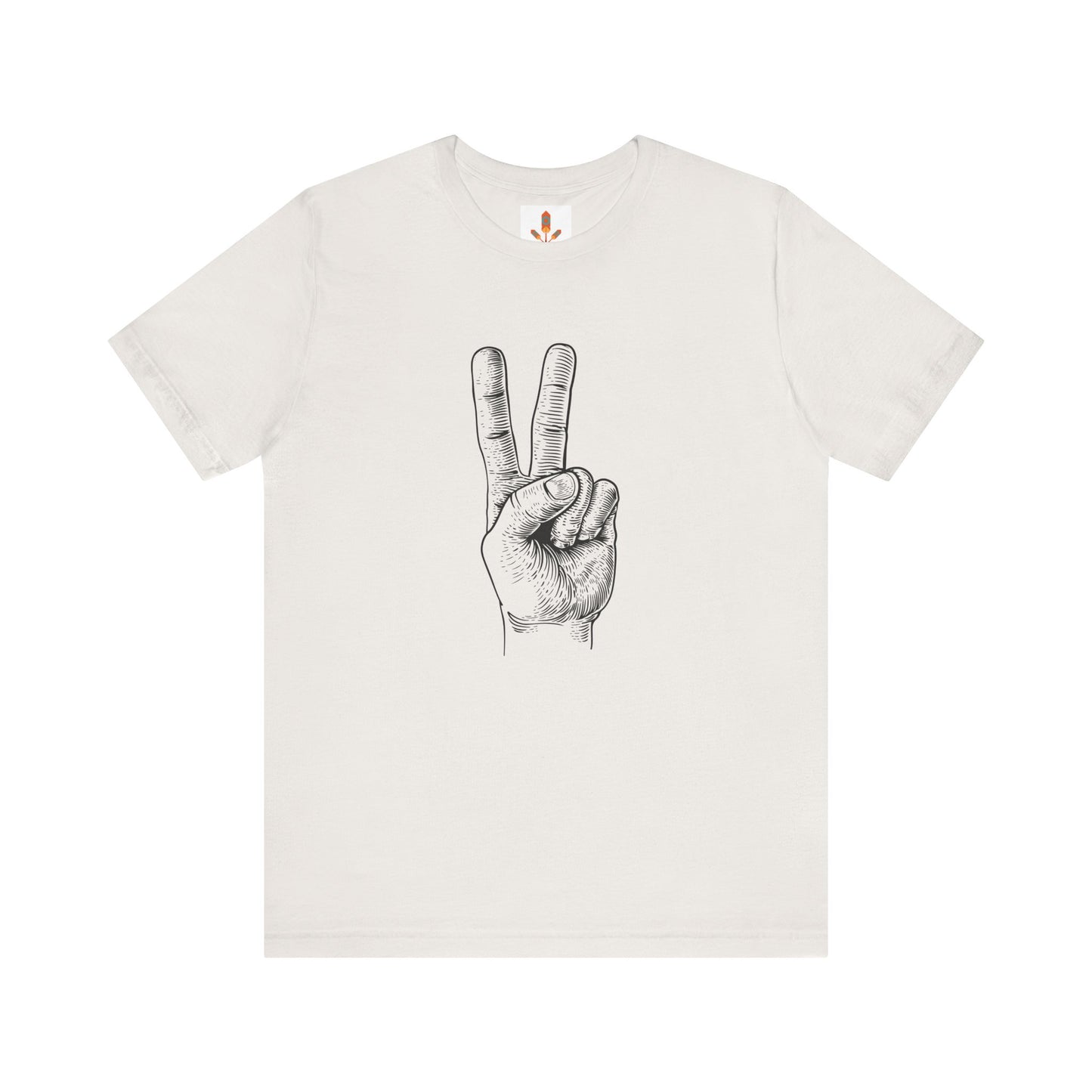 Peace Hand Sign Drawing T-shirt