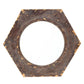 Bohemian Vintage Bronze Hexagon Frame Wall Mirror