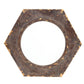 Bohemian Vintage Bronze Hexagon Frame Wall Mirror