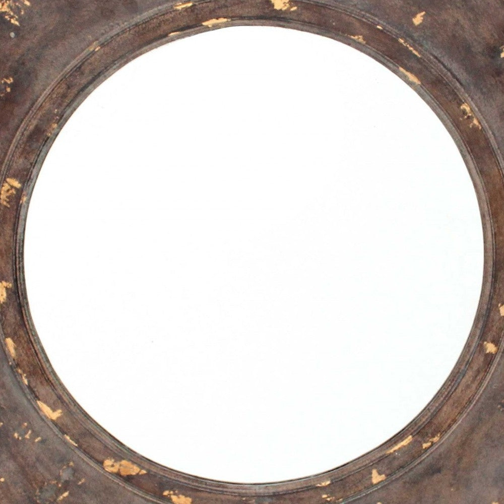 Bohemian Vintage Bronze Hexagon Frame Wall Mirror