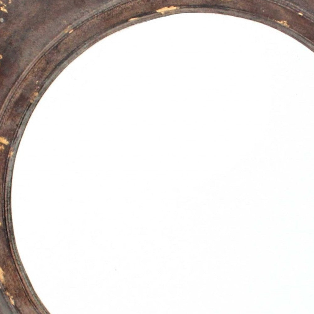 Bohemian Vintage Bronze Hexagon Frame Wall Mirror