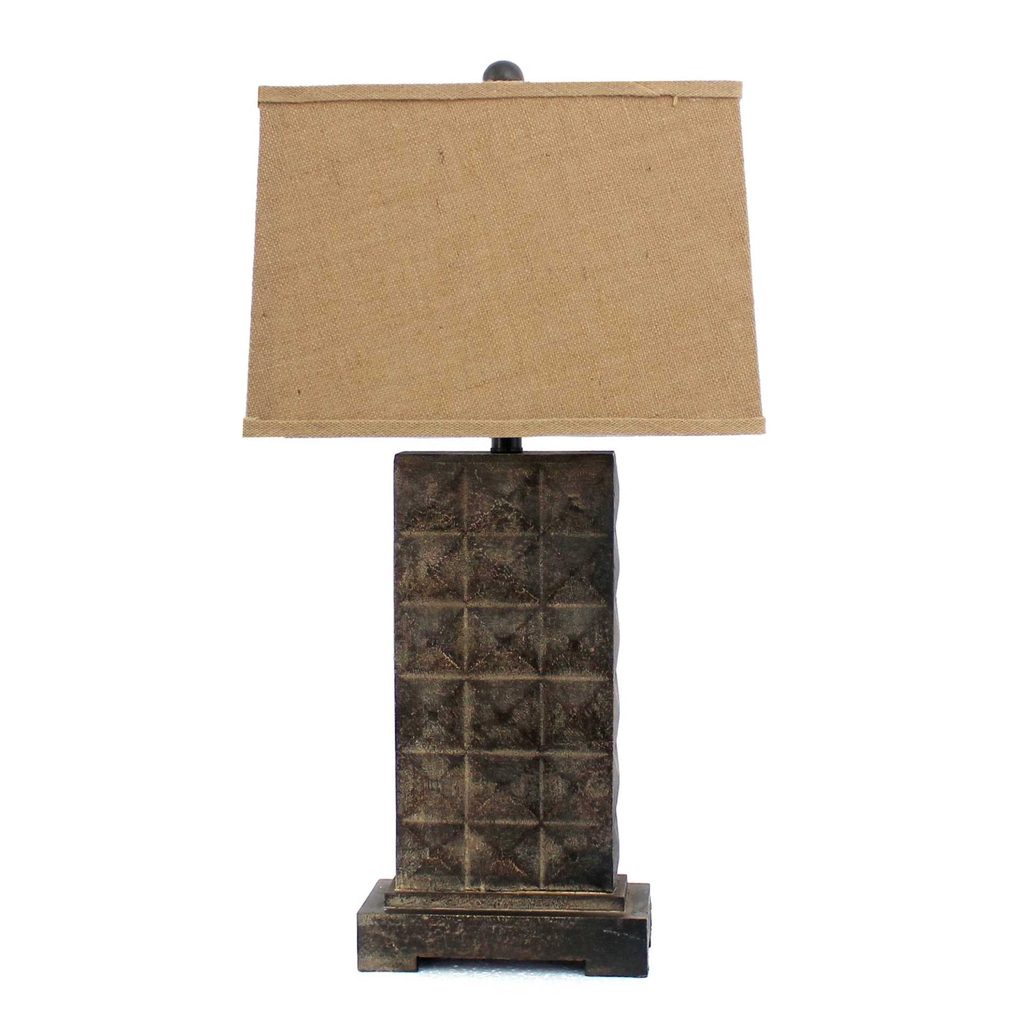 Bohemian Vintage Table Lamp with Metal Pedestal | 29.5” Tall