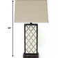 Bronze Rock Floral Base Table Lamp
