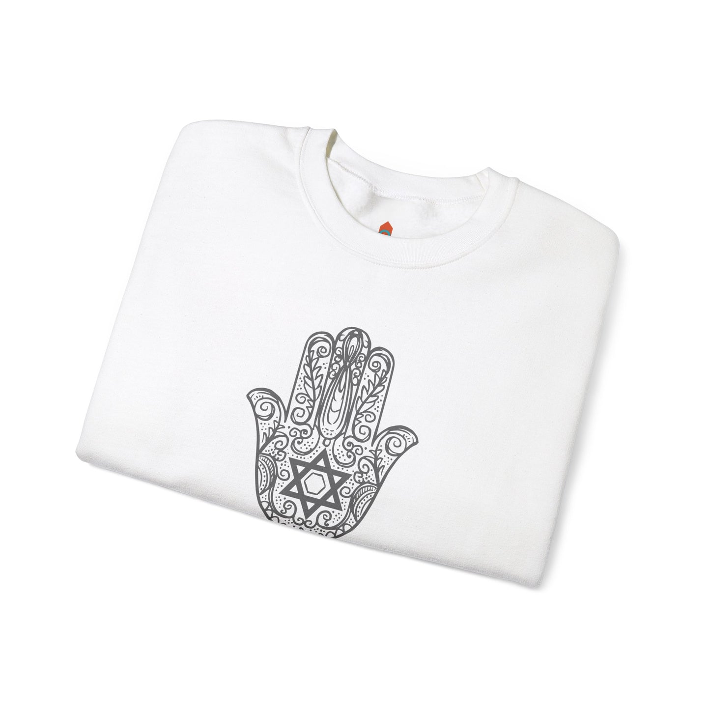 Intricate Hamsa Hand with Star of David Sweatshirt