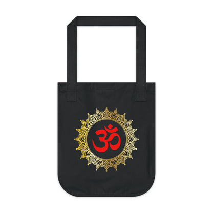 Golden Mandala Om Organic Canvas Tote Bag